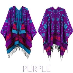 🏜️ reversible ruana / sarape / poncho / wrap
